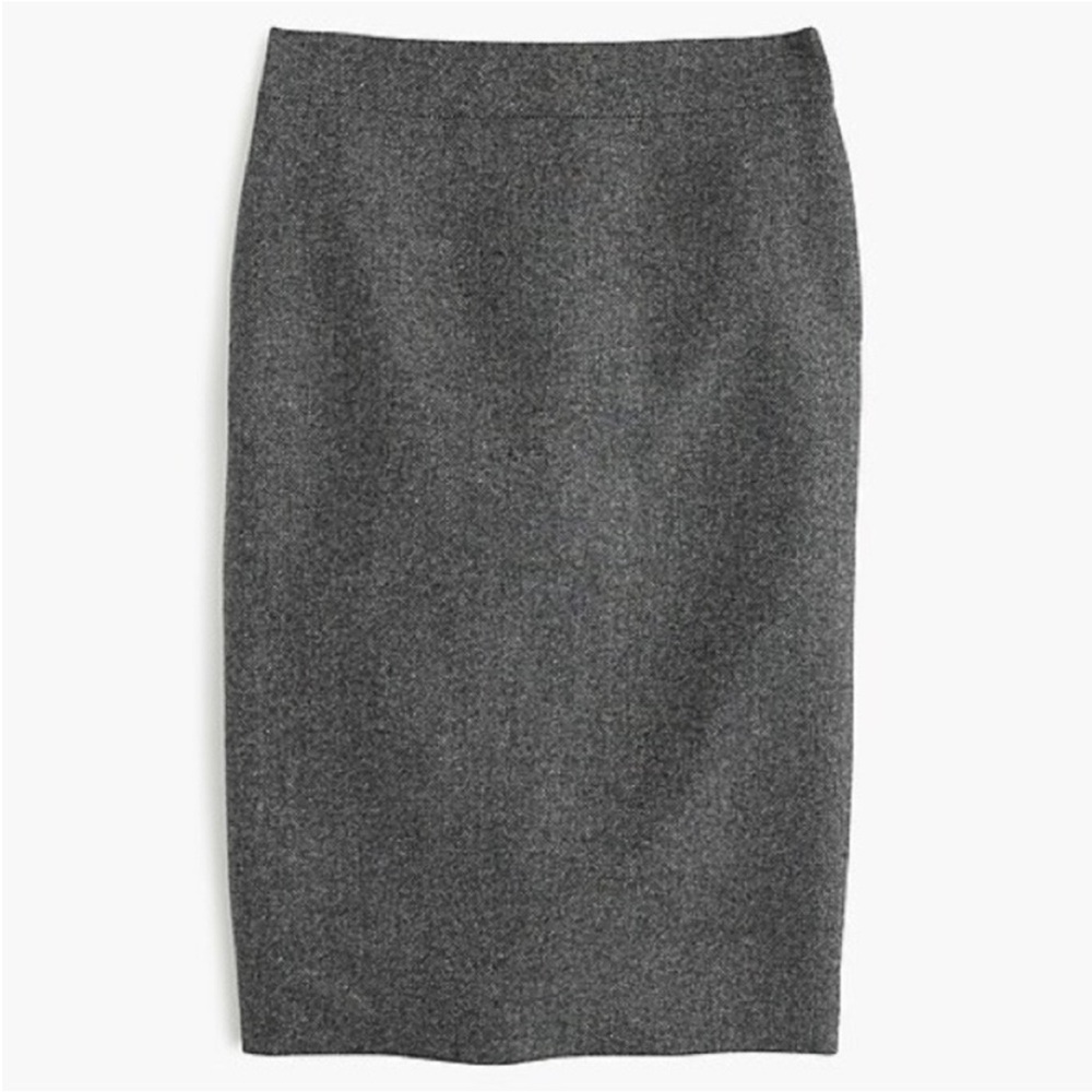 J. Crew No. 2 Pencil Skirt in Donegal Wool Gray Size 6